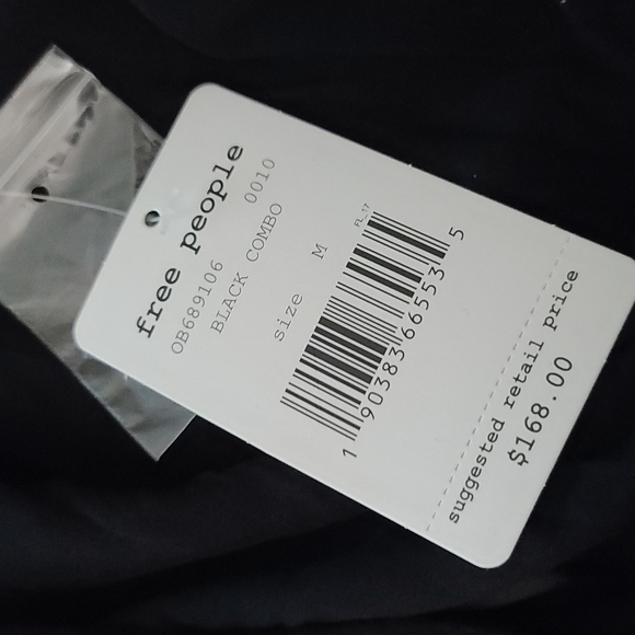 Free People boho dress black and floral size Medium. - Picture 3 of 4